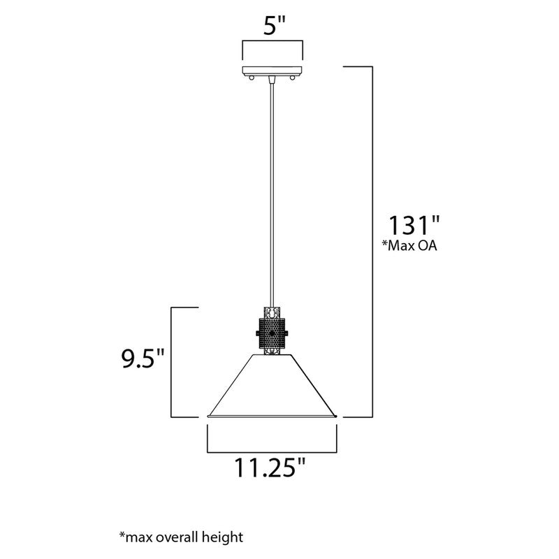 Maxim 10089OIWWD - Tucson 1 Light 11" Pendant