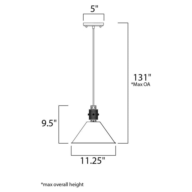 Maxim 10089OIWWD - Tucson 1 Light 11" Pendant