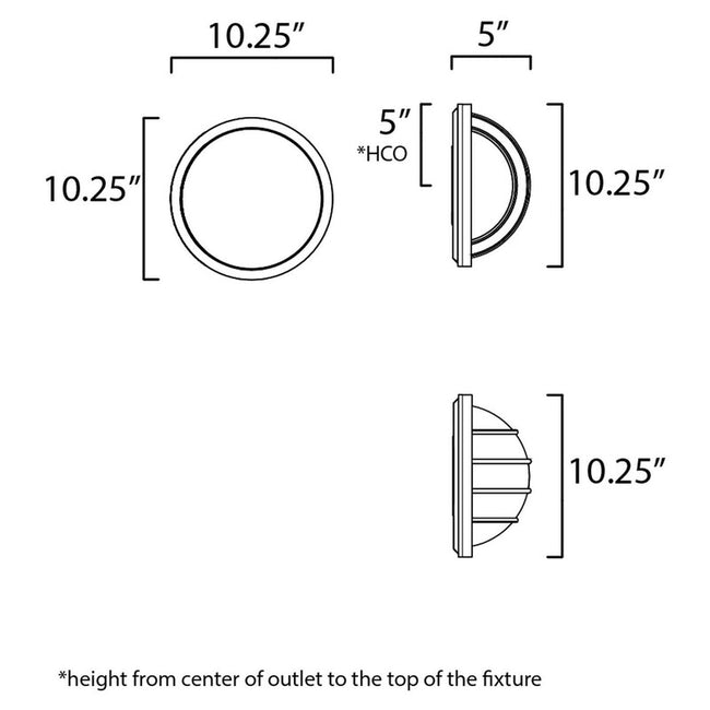 Maxim 10112FTBK - Bulwark 1 Light 10" Wall Sconce