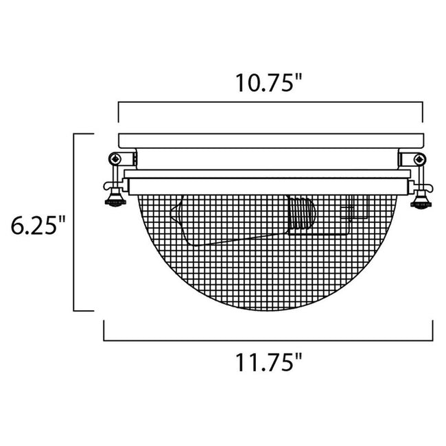 Maxim 10180OIAB - Portside 1 Light 12" Flush Mount