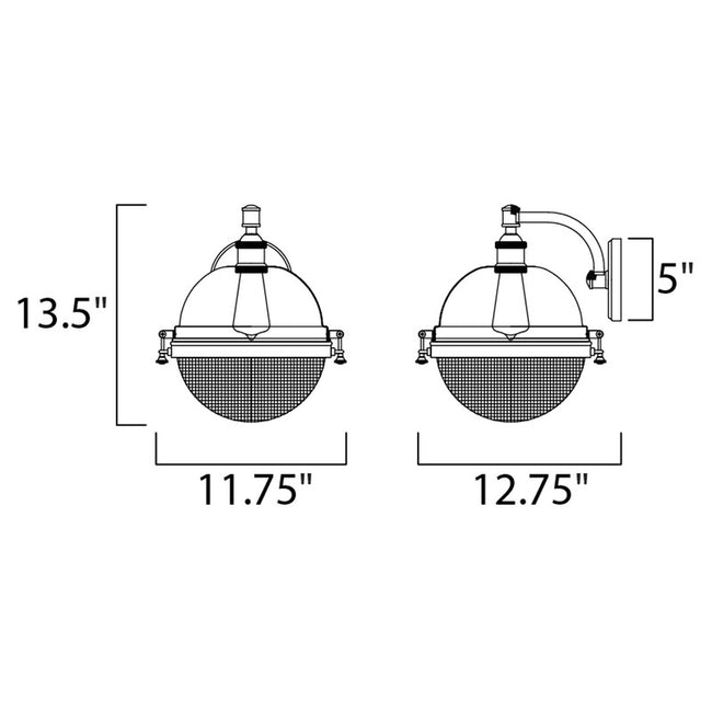 Maxim 10186OIAB - Portside 1 Light 14" Wall Sconce