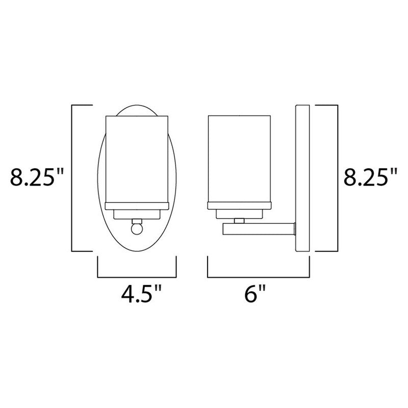 Maxim 10211 - Corona 1 Light 8" Vanity Light