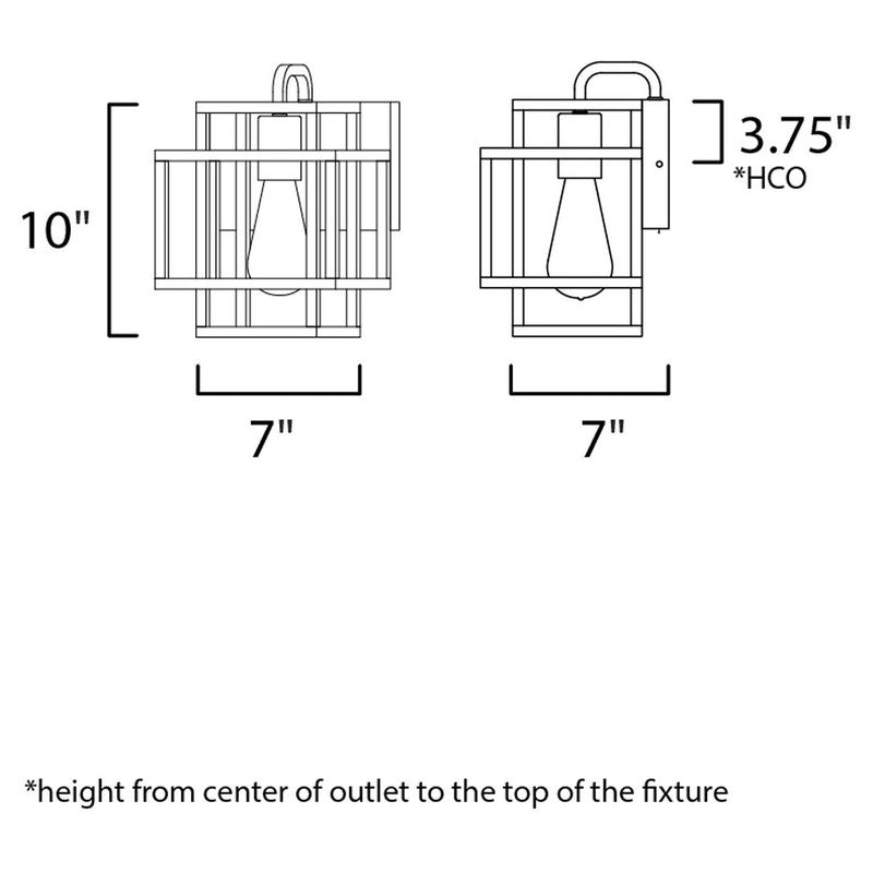 Maxim 10241BKSBR - Liner 1 Light 10" Wall Sconce
