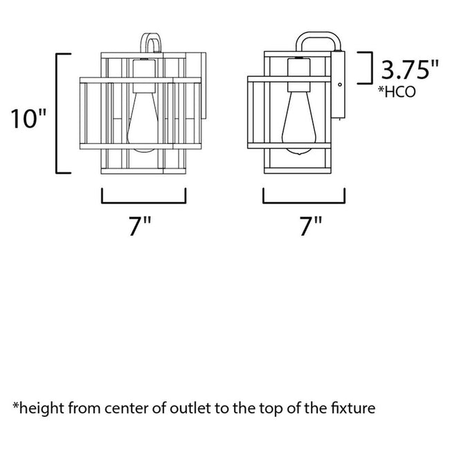 Maxim 10241BKSBR - Liner 1 Light 10" Wall Sconce