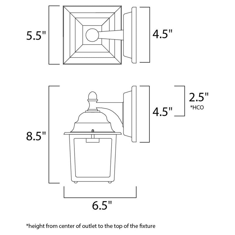 Maxim 1025BK - Builder Cast 1 Light 9" Wall Sconce