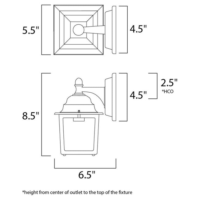 Maxim 1025BK - Builder Cast 1 Light 9" Wall Sconce