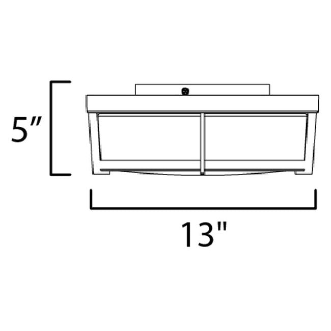 Maxim 10272WTBK - Rogue 2 Light 13" Flush Mount