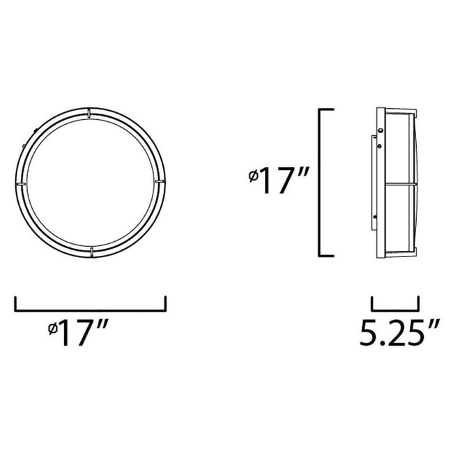 Maxim 10278WTSN - Rogue 1 Light 17" LED Flush Mount