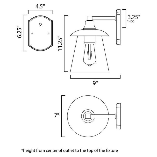 Maxim 10315CLBZGLD - Crib 1 Light 11" Wall Sconce