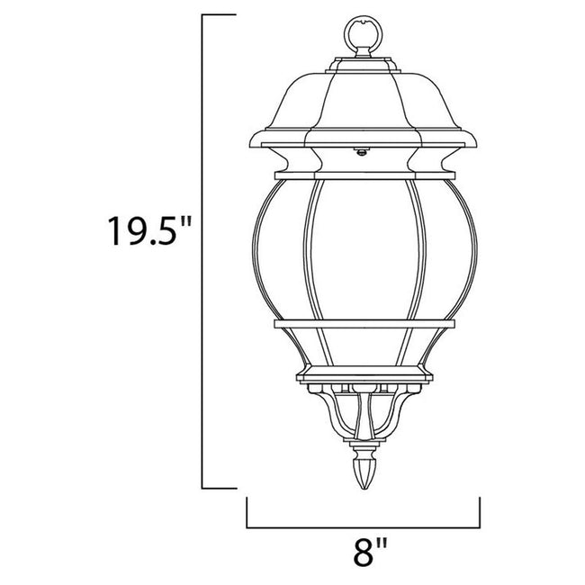 Maxim 1036BK - Crown Hill 3 Light 20" Pendant