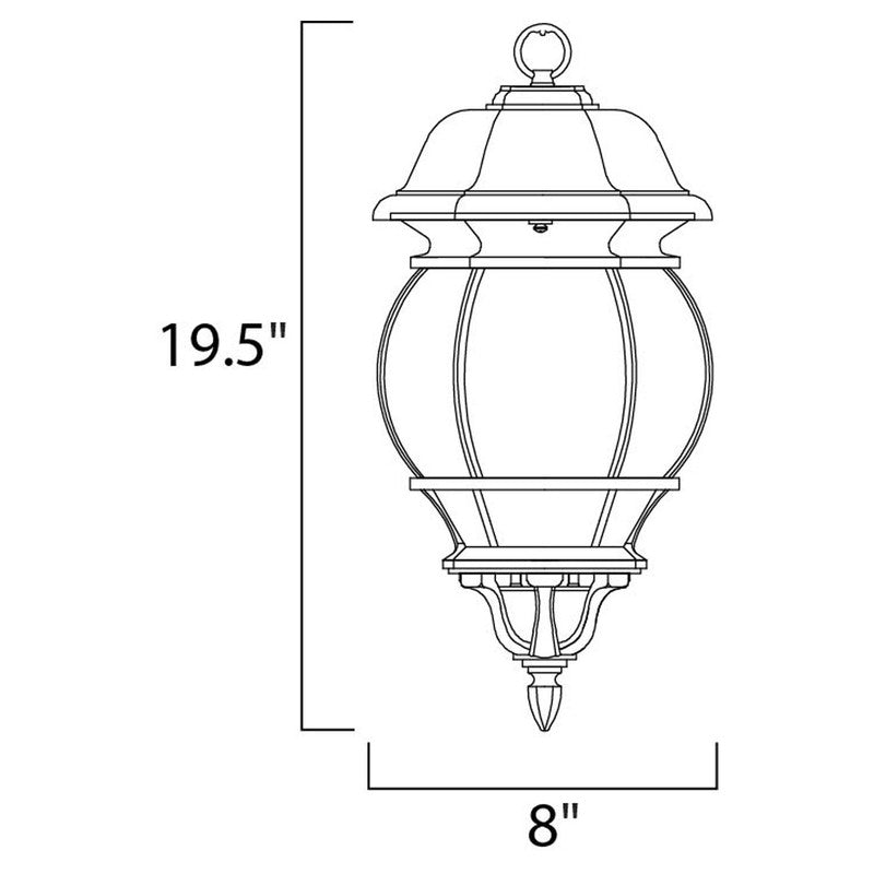 Maxim 1036BK - Crown Hill 3 Light 20" Pendant