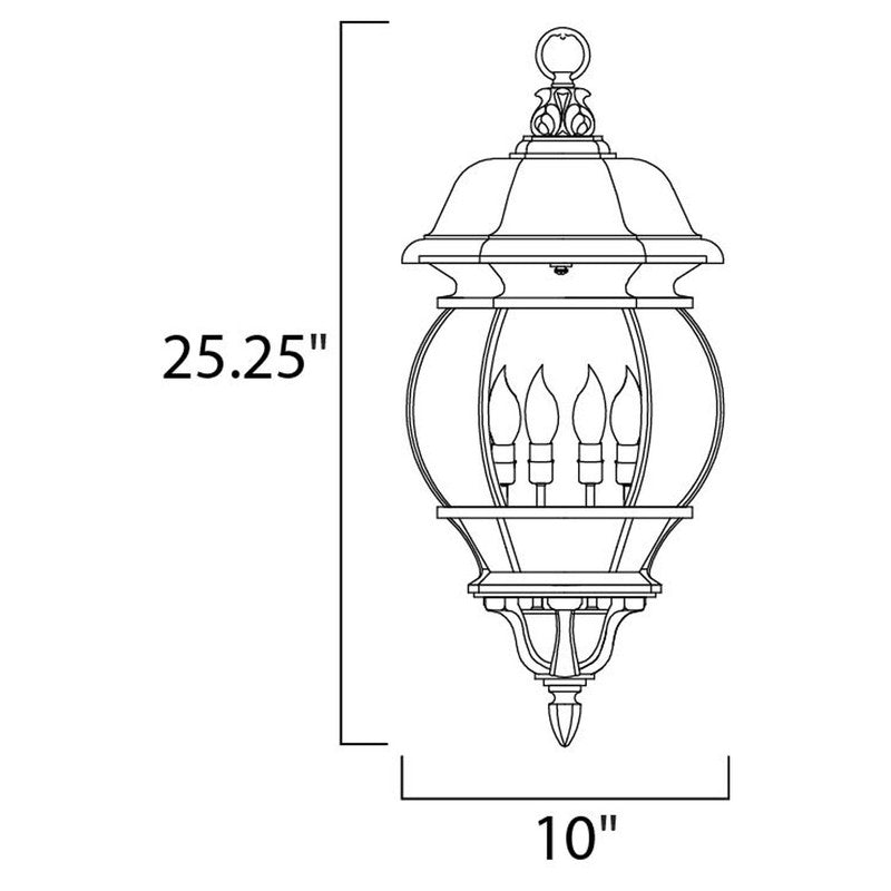 Maxim 1039BK - Crown Hill 4 Light 25" Pendant