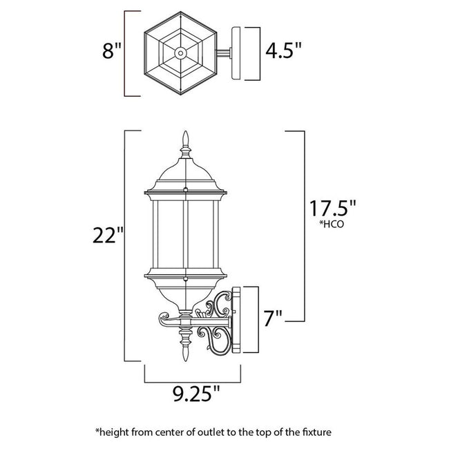 Maxim 1072CLEB - Builder Cast 1 Light 22" Wall Sconce