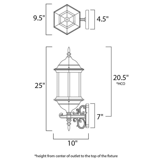 Maxim 1074CLEB - Builder Cast 3 Light 25" Wall Sconce