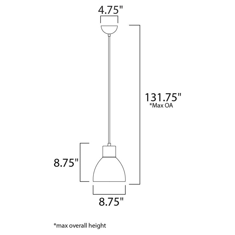 Maxim 11022BKGLD - Cora 1 Light 9" Pendant