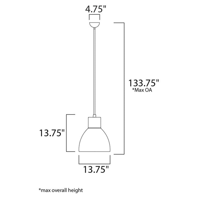 Maxim 11024BKGLD - Cora 1 Light 14" Pendant