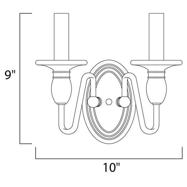 Maxim 11032OI - Towne 2 Light 10" Wall Sconce