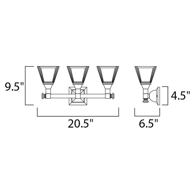 Maxim 11078 - Brentwood 3 Light 21" Vanity Light