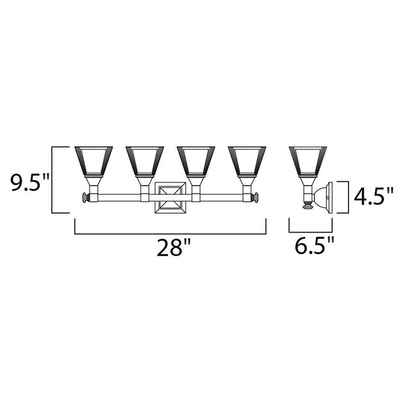 Maxim 11079 - Brentwood 4 Light 28" Vanity Light