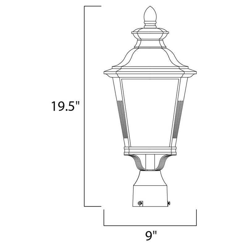 Maxim 1120FSBZ - Knoxville 1 Light 20" Post Light