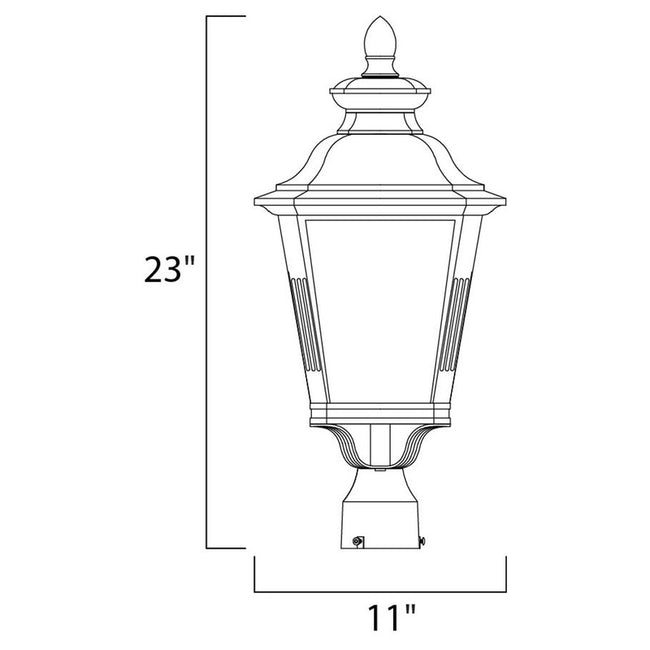 Maxim 1121FSBZ - Knoxville 1 Light 23" Post Light