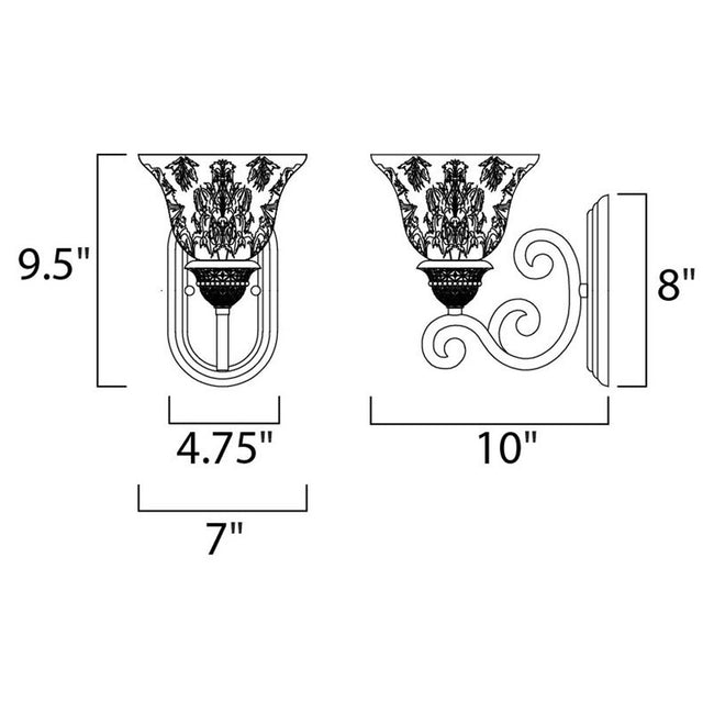 Maxim 11230SAOI - Symphony 1 Light 10" Wall Sconce