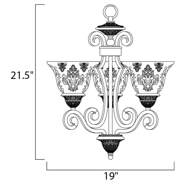 Maxim 11235SAOI - Symphony 3 Light 22" Chandelier