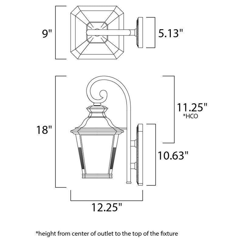 Maxim 1125FSBZ - Knoxville 1 Light 19" Wall Sconce