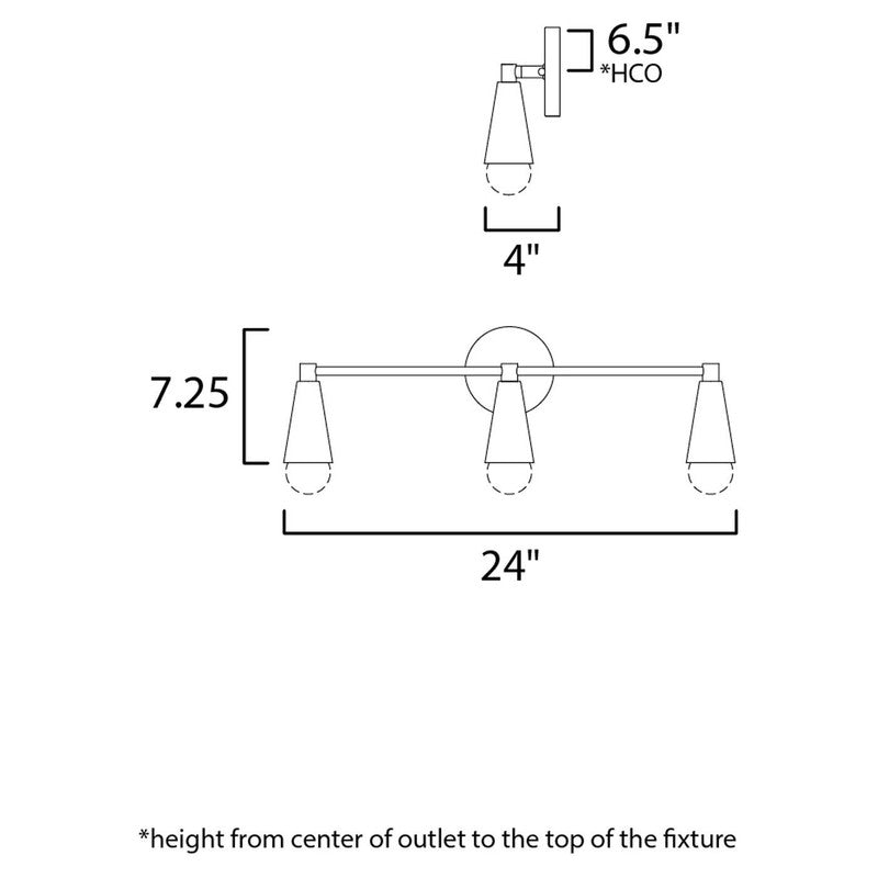 Maxim 11263 - Lovell 3 Light 24" Vanity Light