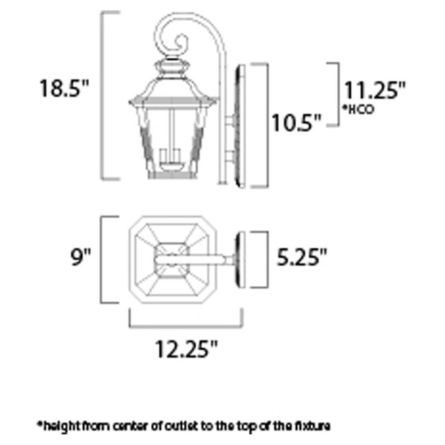 Maxim 1135CLBZ - Knoxville 3 Light 19" Wall Sconce