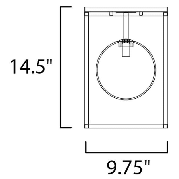 Maxim 11360CMPBKSBR - Fluid 1 Light 15" Pendant