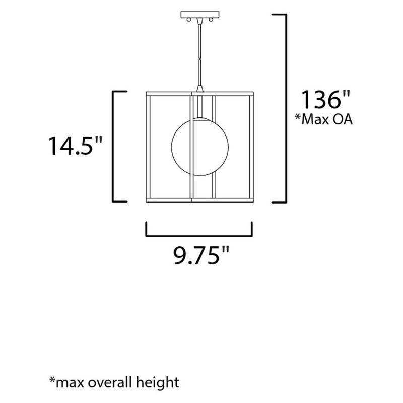 Maxim 11361CMPBKSBR - Fluid 1 Light 15" Pendant
