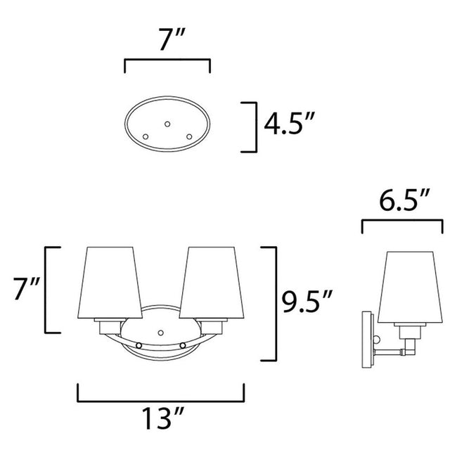 Maxim 11832 - Shelter 2 Light 13" Vanity Light