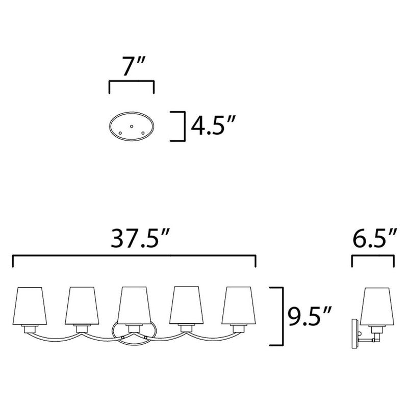 Maxim 11835 - Shelter 5 Light 38" Vanity Light