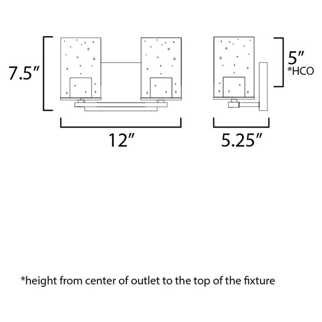 Maxim 11842 - Sleek 2 Light 12" Vanity Light