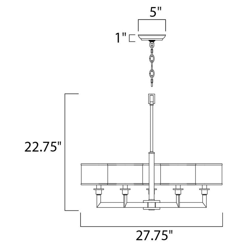Maxim 12055WTOI - Nexus 5 Light 28" Chandelier