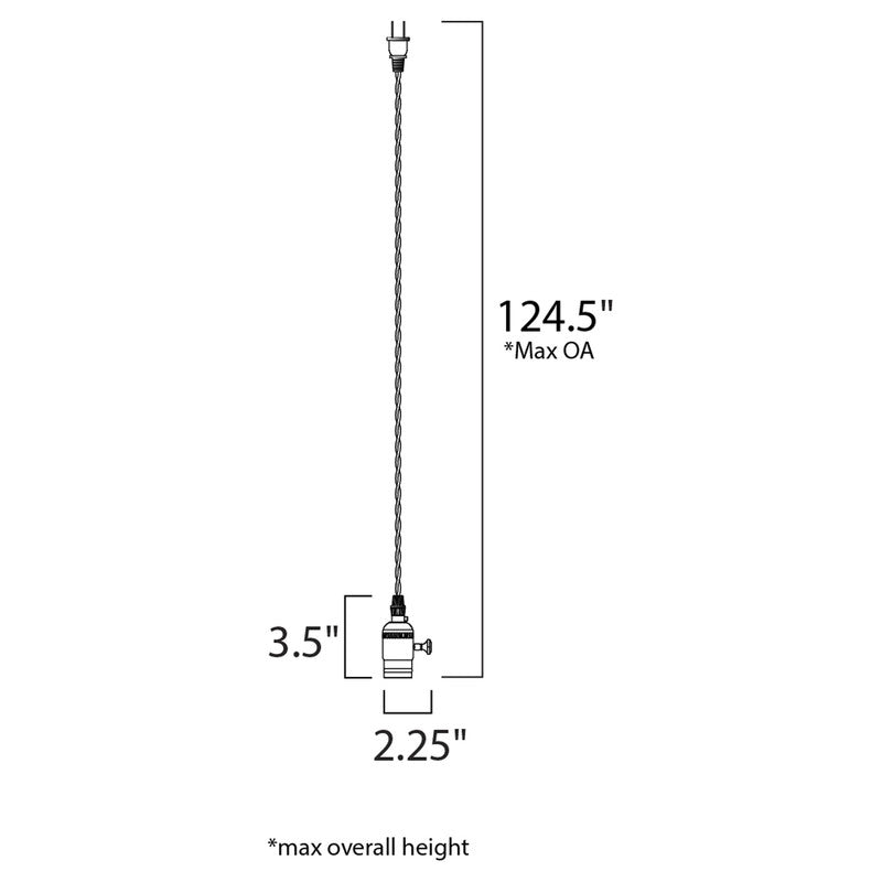 Maxim 12120BKAB - Early Electric 1 Light 4" Pendant