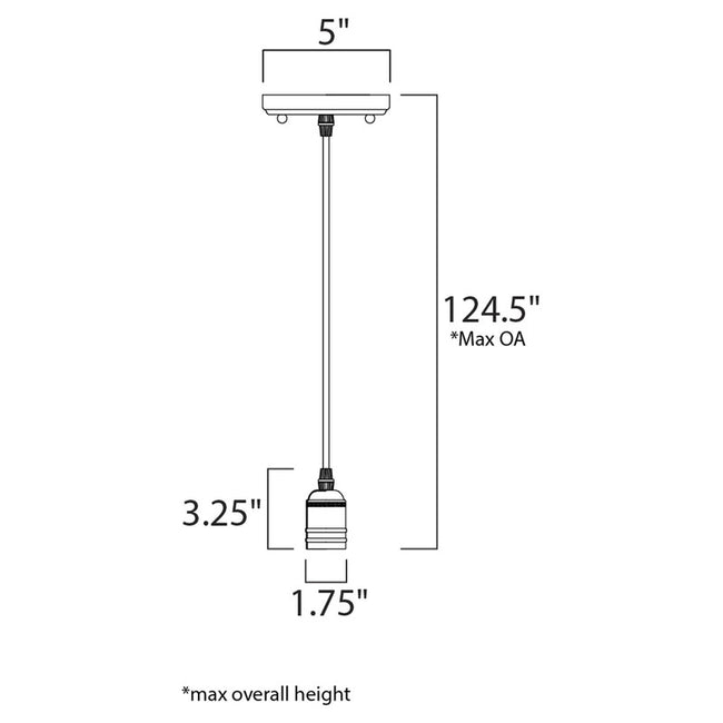 Maxim 12121BKAB - Early Electric 1 Light 5" Pendant