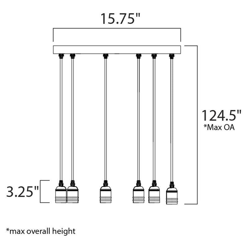 Maxim 12128BKAB - Early Electric 8 Light 16" Pendant