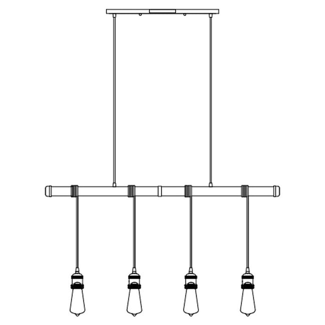 Maxim 12135WZ - Early Electric 4 Light 41" Pendant