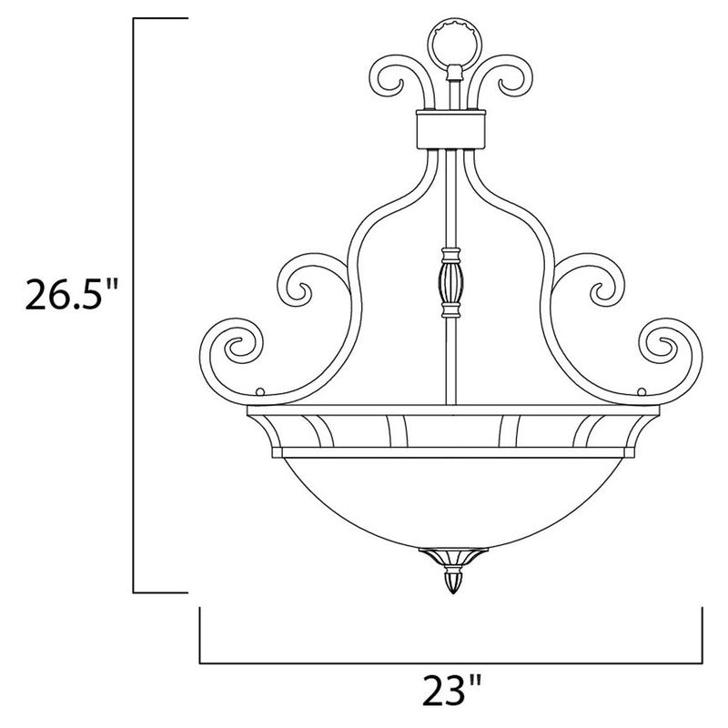 Maxim 12202FIOI - Manor 3 Light 27" Pendant