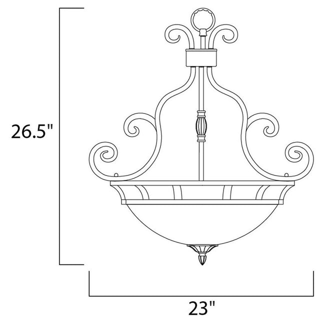 Maxim 12202FIOI - Manor 3 Light 27" Pendant