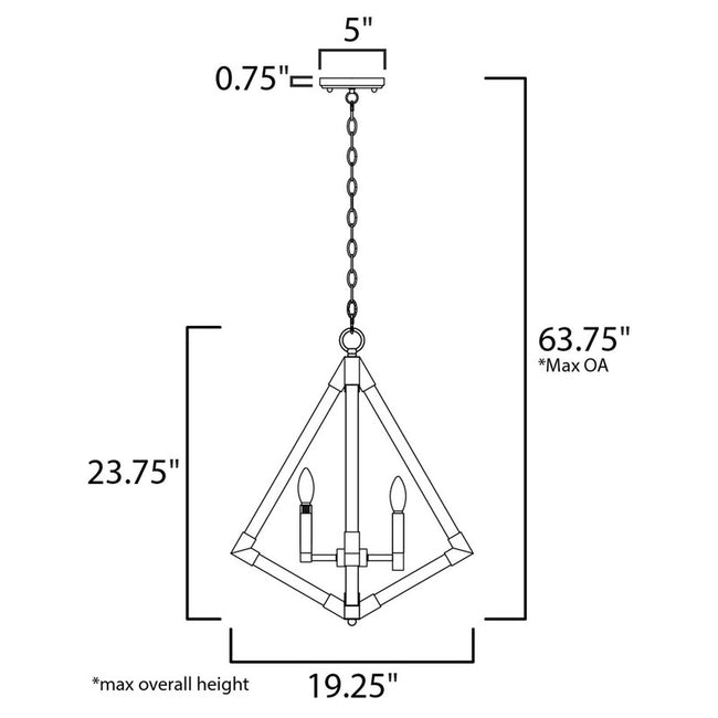 Maxim 12252WOAB - Vector 4 Light 24" Pendant