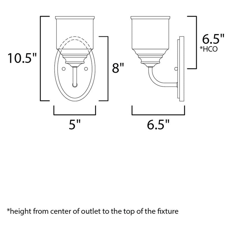 Maxim 12261CDBK - Acadia 1 Light 11" Wall Sconce