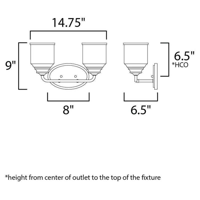 Maxim 12262 - Acadia 2 Light 15" Vanity Light