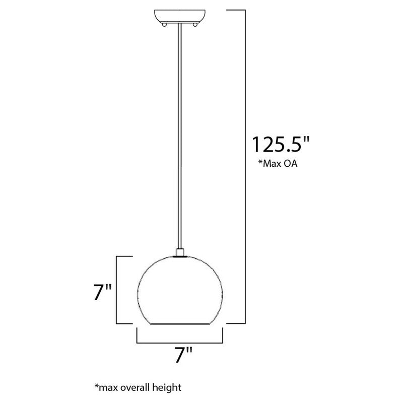 Maxim 12390GYPC - Crete 1 Light 7" Pendant