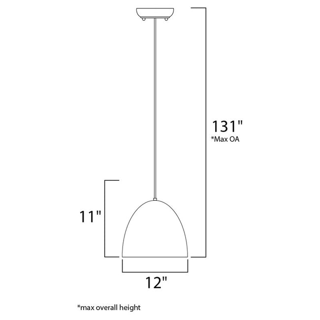 Maxim 12397GYPC - Crete 1 Light 12" Pendant
