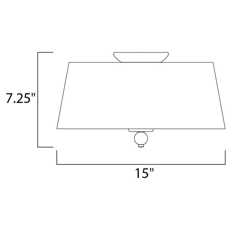 Maxim 12751WTPN - Rondo 3 Light 15" Flush Mount