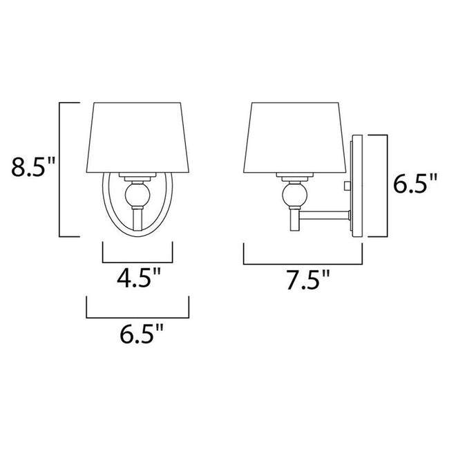 Maxim 12761WTOI - Rondo 1 Light 9" Wall Sconce