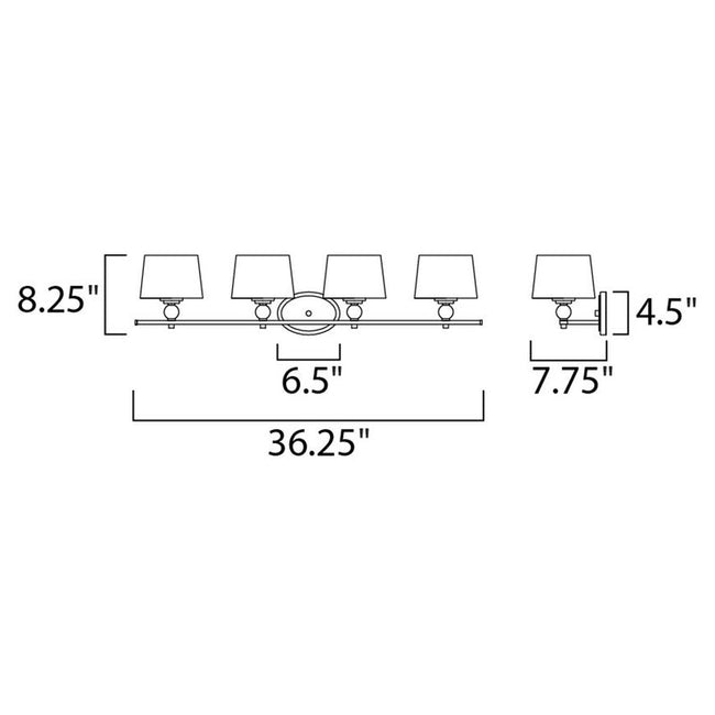 Maxim 12764 - Rondo 4 Light 36" Vanity Light